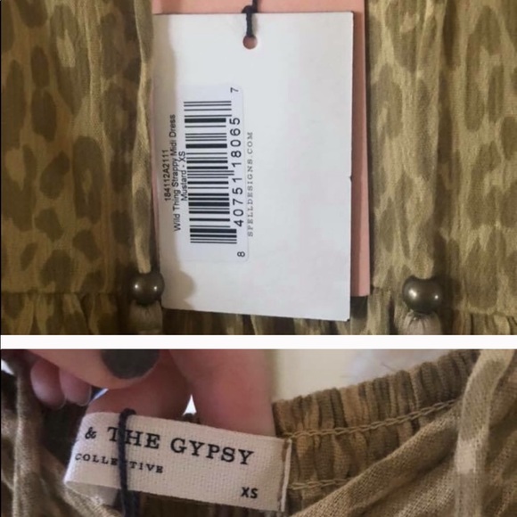 NWT, size XS Wild thing maxi dress. Spell Unicorn - Picture 3 of 3